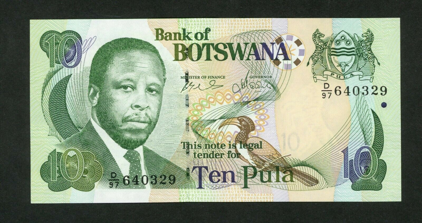 Botswana 10  Pula 2007   Pick # 24b Unc.