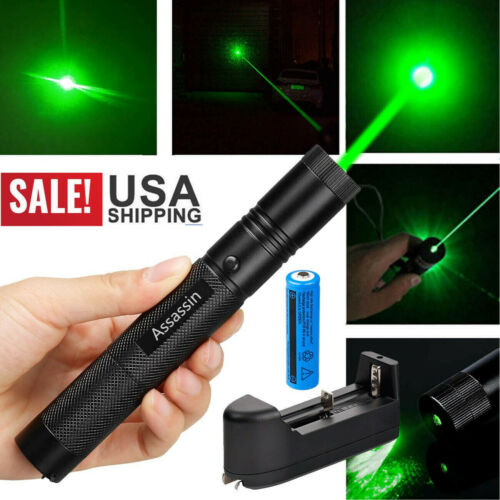 900miles Green Laser Pointer Pen 532nm Rechargeable 1mw Lazer Torch+batt+charger