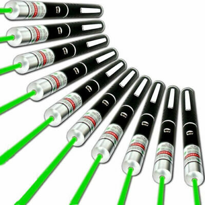 10 Packs 1mw 532nm 100 Miles Visible Beam Light Powerful Green Laser Pointer Pen
