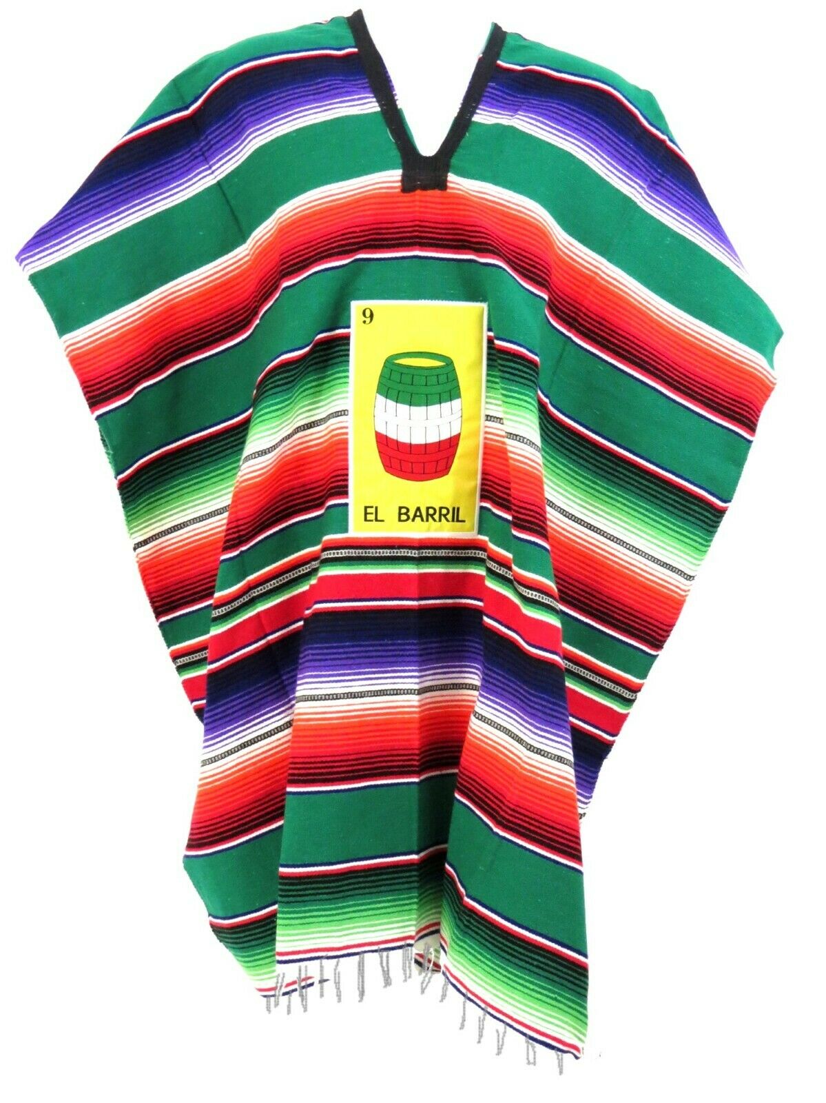 Mexican Loteria Cards Serape Poncho Unisex