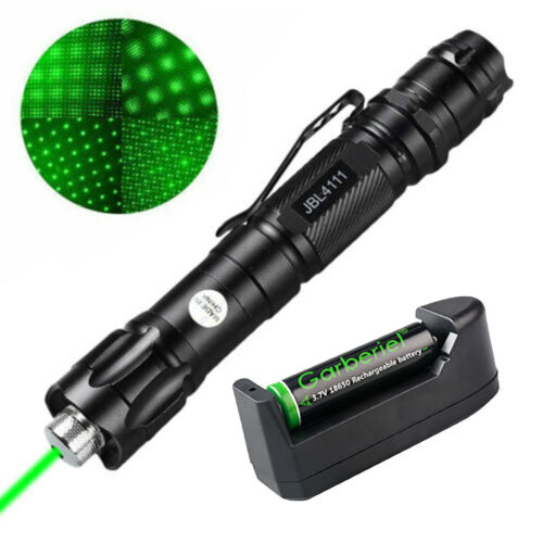 90mile 532nm Green Laser Pointer Visible Beam Light Lazer Pen+18650 Batt&charger