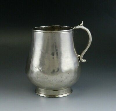 Antique 1750-1800 Spanish Colonial Heavy Silver Large Mug Or Cup