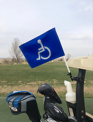Handicap Golf Cart Flag And Mount.  Golf Cart Flag Mount.
