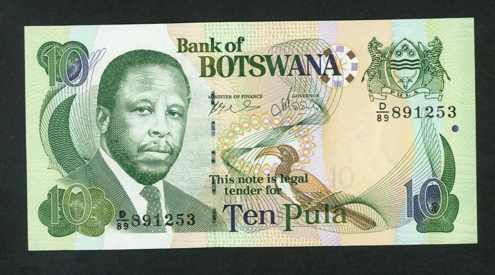 Botswana 10  Pula 2002   Pick # 24a Unc.