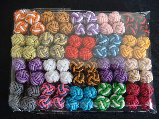 New Silk Knot Cufflinks Cuff Links 20 Pairs C2